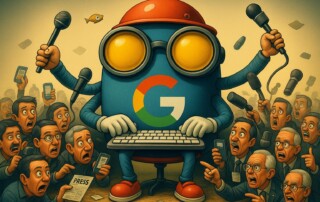 KI, Kontrolle, Content-Klau: Googles gefährliches Spiel mit den Medien 2 Während Google immer mehr Arme bekommt, verlieren Verlage immer mehr Boden.